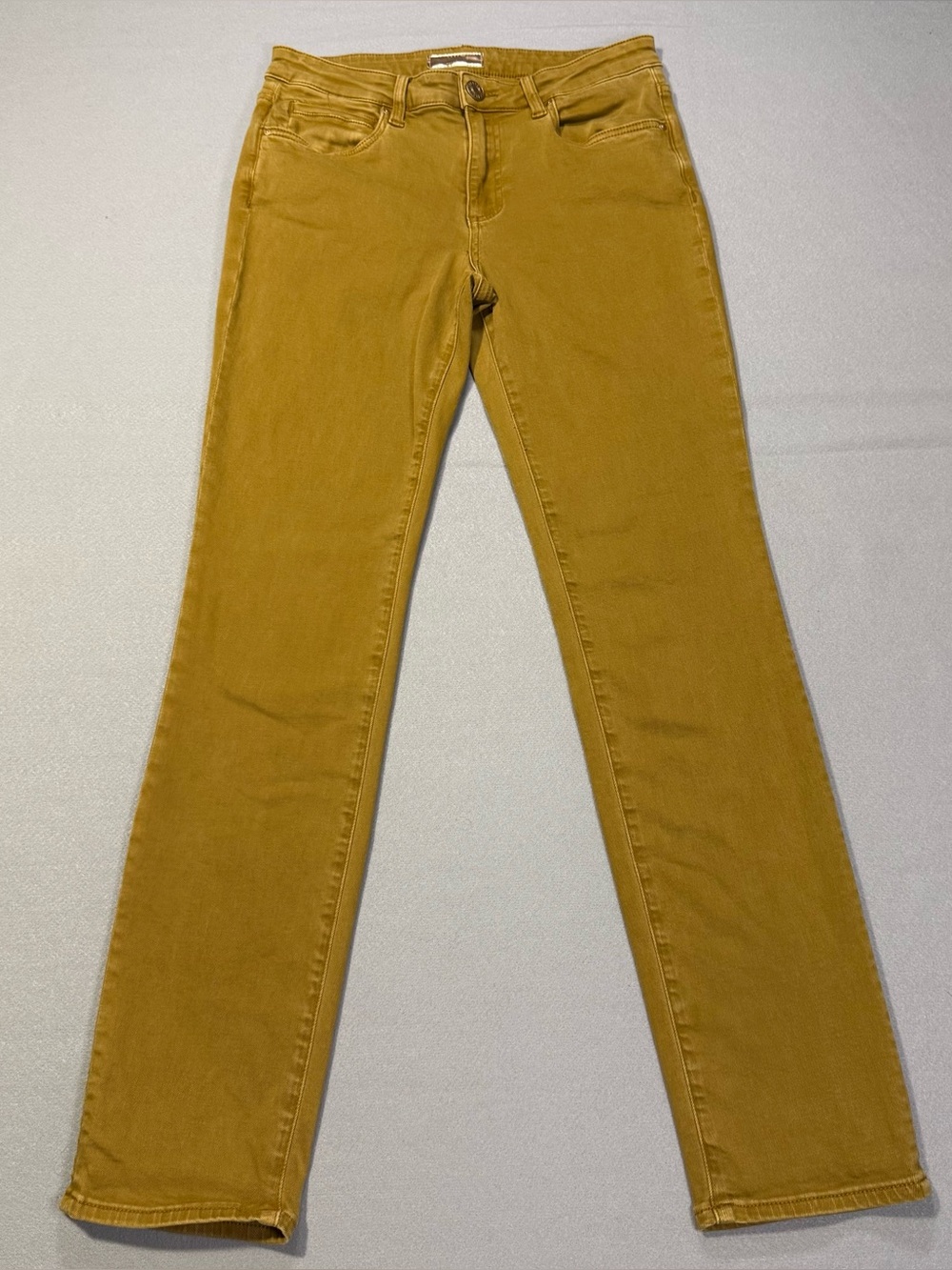 KUT FROM THE KLOTH Catherine Boyfriend Jeans Women Size 4 Mustard Yellow Stretch